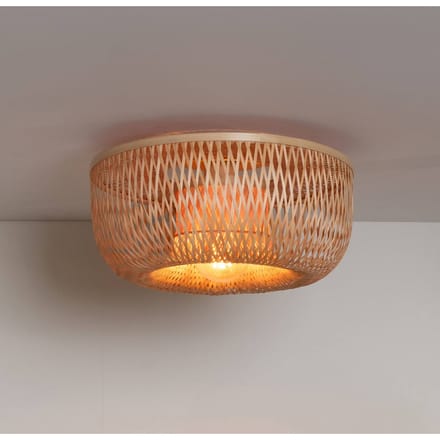GOOD & MOJO plafondlamp Barbados, naturel, Ø 35 cm, bamboe E27