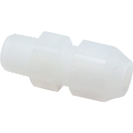 4x6mm & R1/4'' PVDF rechte slangkoppeling met buitendraad 10bar/145psi