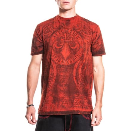 Affliction T-shirt - Awakening S/S Tee - M tot XXL - voor Mannen - rood