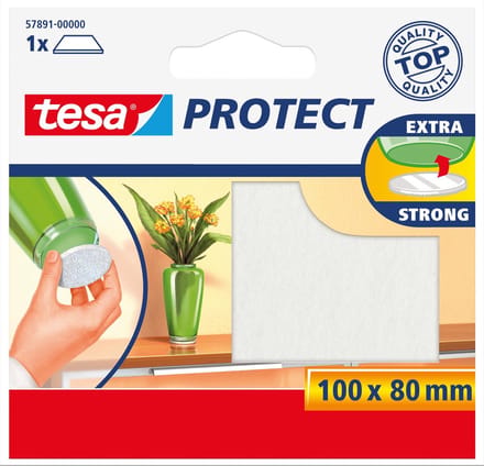 Beschermvilt tesa® Protect anti-kras 80mmx100mm wit | 20 stuks