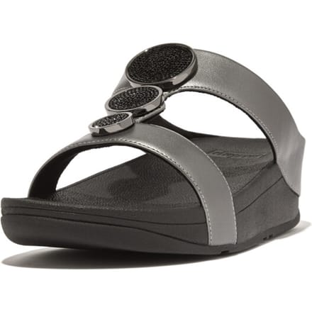 FitFlop Damessandalen Halo Bead-Circle Metallic H-Bar Slides HJ2