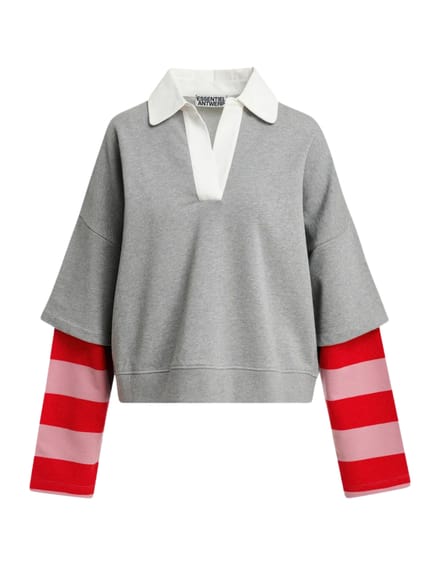 Essentiel Antwerp Polo Sweatshirt Polos Lichtgrijs Kantelou