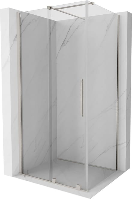 Mexen Velar verschuifbare douchecabine 110 x 120 , transparant, geborsteld nikkel - 871-110-120-01-97
