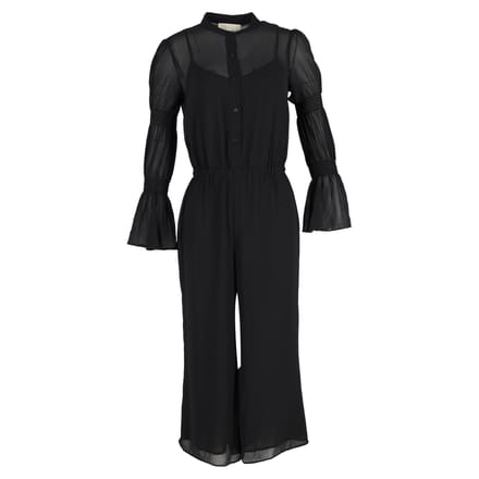 Michael Kors jumpsuit met geplooide mouwen in zwart polyester