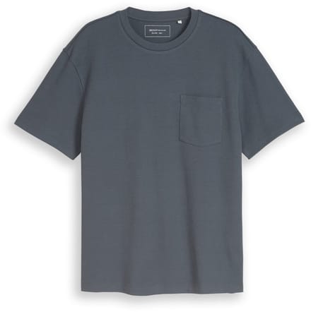 Tom Tailor Denim - Relaxed fit T-shirt met borstzak - Maat S - urban medium grey