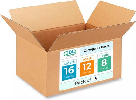 Verhuisdozen Medium - Verzenddozen Opslag - Veilig Verhuizen - Stevig Golfkarton - 5 stuks 40x30x20cm - Bruin