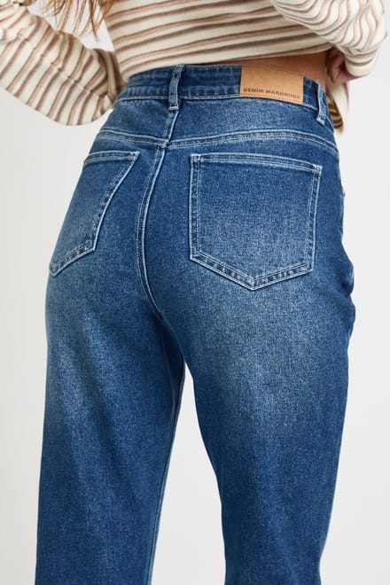 boohoo Dames De hoge taille flare jeans | Grey Blue | Maat: 10/30L