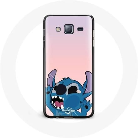 Coque - Samsung - Galaxy J3 2016 - Souple - Rose - Motif Stitch roze