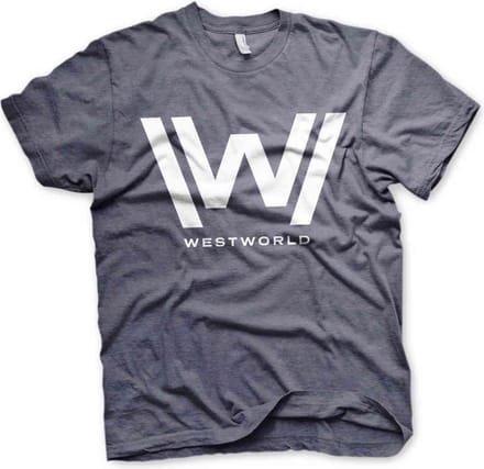 Westworld Heren Tshirt -S- Logo Blauw