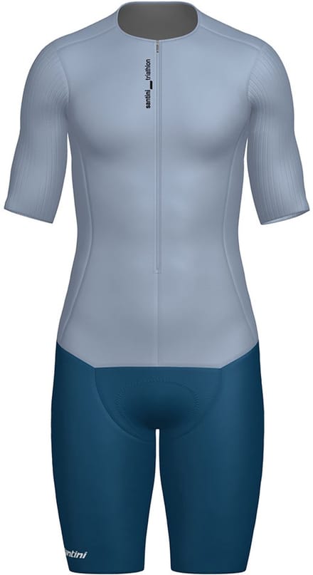 Santini Viper Korte Mouw Triatlonpak Blauw M Vrouw