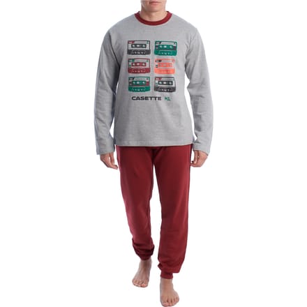 Heren winterpyjama van pluche katoen KLP6