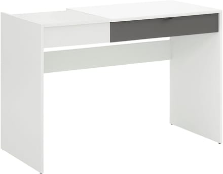 Smart-Bureau - 1-lade 1-klep - Wit Houtlook