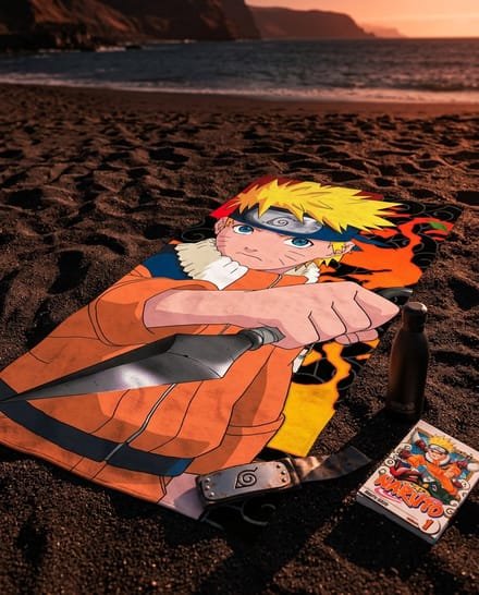 NARUTO - Uzumaki Naruto - Beach Towel 100% Cotton - 70x140cm