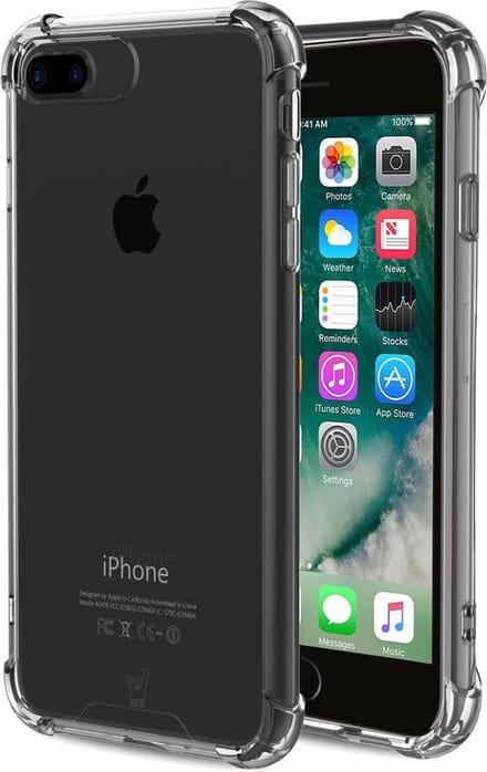 Hoesje geschikt voor iPhone 7 Plus / 8 Plus - Anti Shock Proof Siliconen Back Cover Case Hoes Transparant