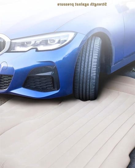 Opblaasbaar Matras - Auto Bed - Comfortabel Reizen - Verwijderbaar Ontwerp - 1 kg - Beige