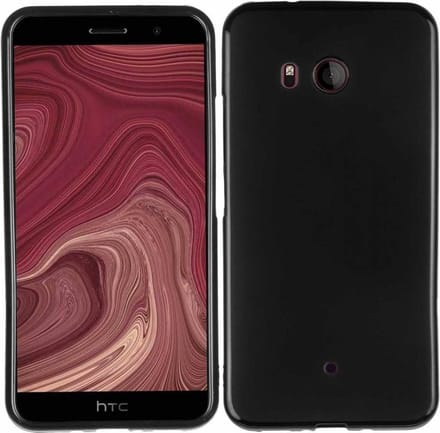 Zwart tpu siliconen case backcover hoesje voor HTC U11