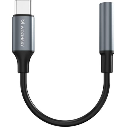 Wozinsky WACM-01 USB-C Adapter - Mini Jack 3.5mm - Black