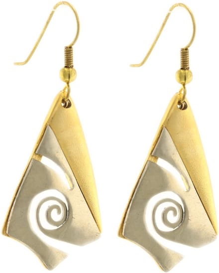 Behave Oorbellen hangers goud- en zilver kleur 5 cm