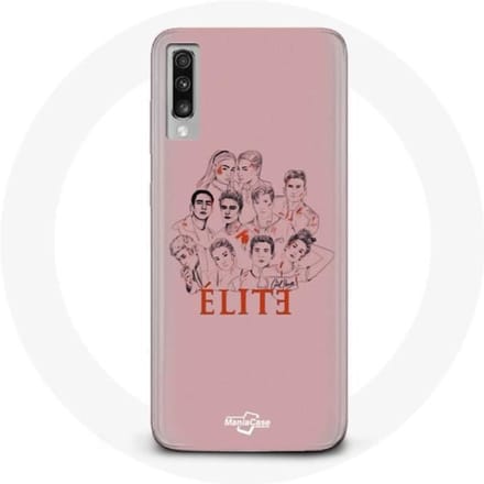 Coque pour Samsung Galaxy A50 Elite Saison 5 Affiche personnages Fanart Logo
