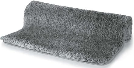 Comfortabele antislip badmat van microvezel - 80x150 cm - geschikt voor vloerverwarming - grijs