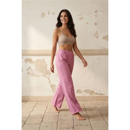 Hoge Taille Wijdlopende Gebreide Joggingbroek