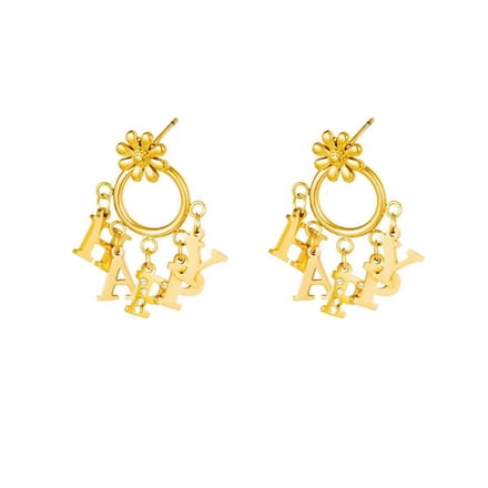 Oorbellen Happy - Goud - RVS