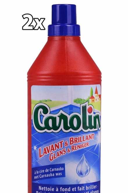 2 x Carolin - Vloerreiniger - Glans & Reiniger - 1L