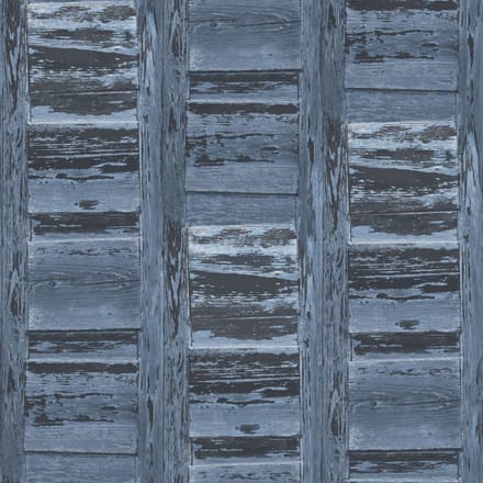 Homestyle - Behangpapier - Oude Balken - Behang - Blauw - 0,53 x 10 M.