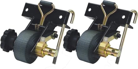 Ratel Vastbinden - Spanbanden Set - Vracht Beveiligen - Robuuste Montagebeugel - 2.1m x 3.8cm - Zwart