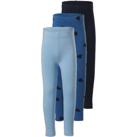 LUPILU Set van 3 kinder leggings (Blauw/donkerblauw, 122/128)