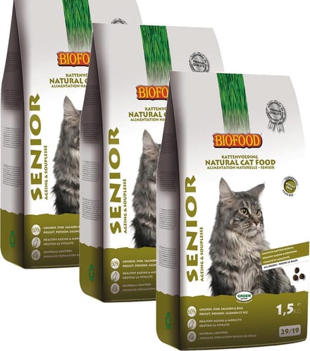 Bf Ncf Senior Ageing - Kattenvoer - 3 x Kip Vis Zalm 1.5 kg