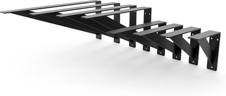 Zware Plankdrager - Wastafelhouder Steun - Zware Lasten Dragen - Onzichtbare Lasnaden - 45 cm Diep - Zwart