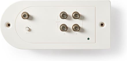 Nedis CATV-Versterker - Versterking: 23 dB - 86 - 1006 MHz - Outputs: 4 - Versterkingsregelaar - Return path - Wit