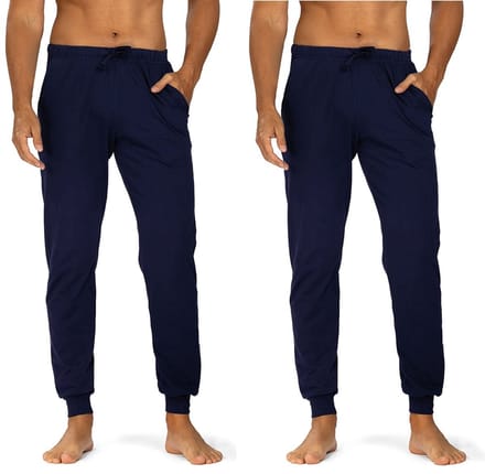 Outfitter - Heren pyjama broek - Donkerblauw - Duo pack - Maat M