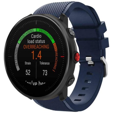 Polar Vantage M twill siliconen band (donkerblauw)
