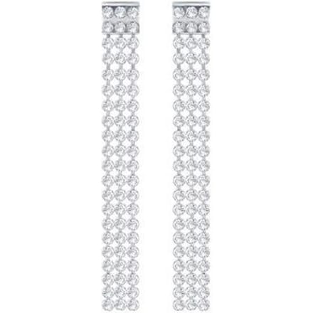 Swarovski Driee rij Kristal Unisex Sieraden 5293087 Silver white