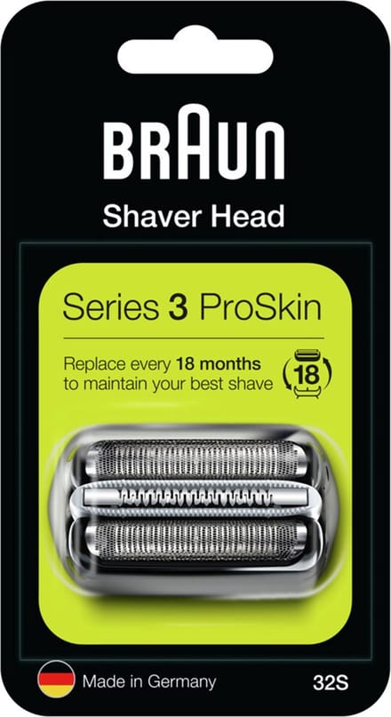 Braun Series 3 32S - Elektrisch Scheerapparaat Vervangende Scheerkop - Scheerblad Zilver