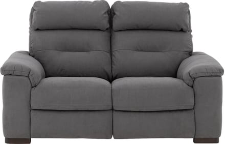 Goossens Boris 2 zits bank - Kunstleer - Grijs - 168 x 100 x 95 cm