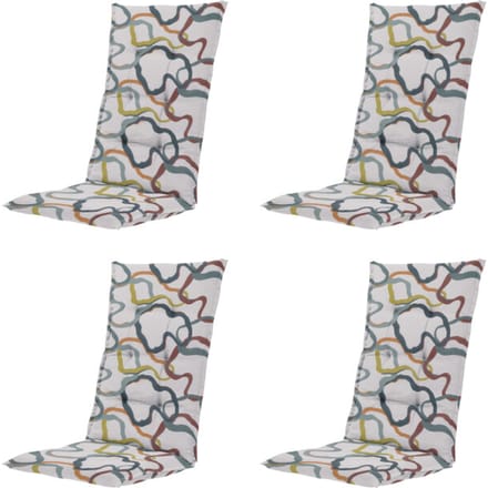 Madison kussen hoge rug blaze - 123x50x5cm set van 4