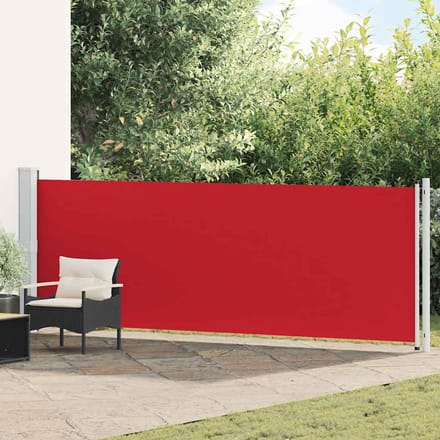 vidaXL Tuinscherm uittrekbaar 140x600 cm rood
