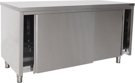 Saro roestvrijstalen wandkast, schuifdeur - 700 mm diepte, 1000 mm | 700-2000