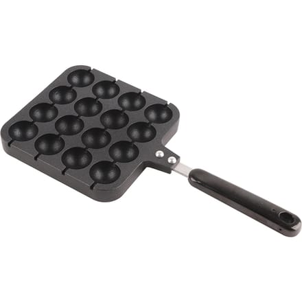 Takoyaki grillpan met 16 gaten, geschikt voor octopusballetjes, kookgerei en keukenaccessoires voor thuisgebruik. wit