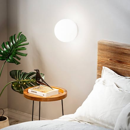 Ideal Lux wandlamp Mapa, Ø 30 cm, E27, wit, glas, bol