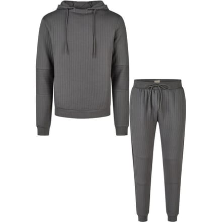 Phil & Co Heren Lounge Jacquard Sweat Set Antraciet - Maat M