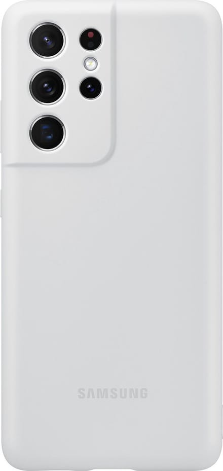 Samsung Silicone Hoesje - Samsung Galaxy S21 Ultra - Light Gray