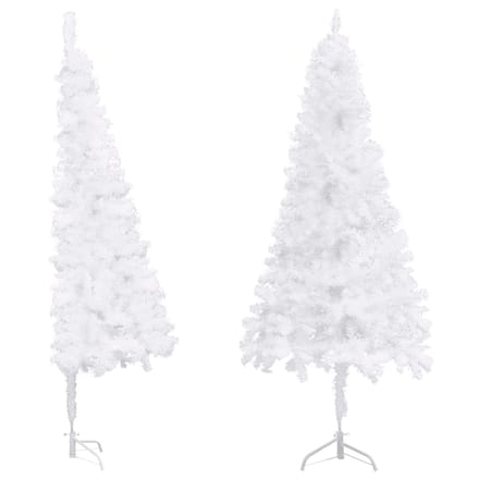 vidaXL - Kunstkerstboom - hoek - 240 - cm - PVC - wit