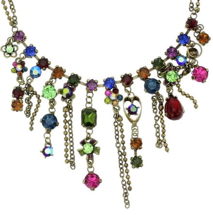 Behave ketting - Gekleurde steentjes - Nikkelvrij - Modeaccessoire