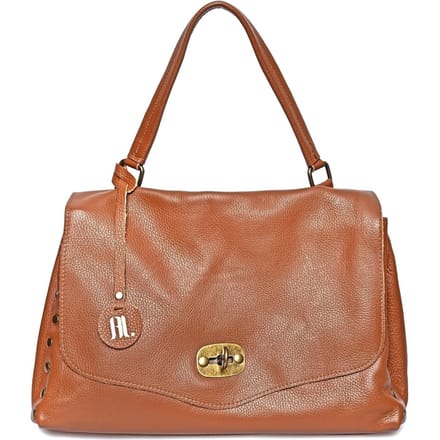 Anna Luchini Brown Rundleer Tas