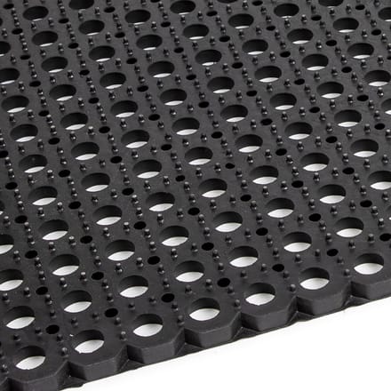 Rubbermat - Rubber ringmat - 100x50cm - Dikte 22mm - Extra zwaar - Deurmat rubber