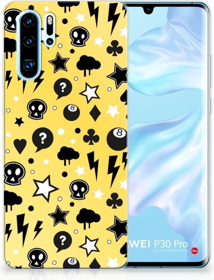 Silicone Back Case Huawei P30 Pro Punk Geel